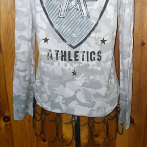 American Fighter Gray Camouflage Long Sleeve size XS BEACHWOOD Biker MMA thumbnail 3