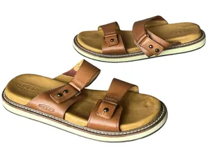 Keen Lana Slide Sandals Womens‎ 7 Tortoise Tan Leather Cushioned Coconut Girl thumbnail 1