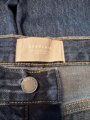 Everlane Women's Way-High Jean Medium Washed Blue button fly Size 30 NWT thumbnail 5