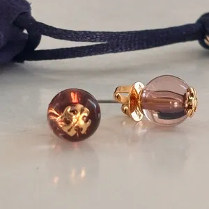 NWOT Tory Burch Resin Logo Stud Earring thumbnail 6