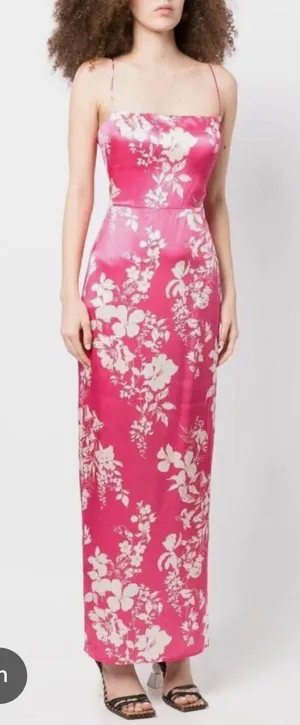 Reformation Frankie Silk Dress Maxi thumbnail 1