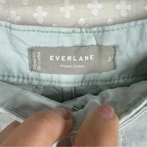 Everlane‎ Light Blue The Tourist Organic Cotton High Rise Shorts thumbnail 4