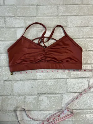Alo Yoga Sunny Women’s Rust Strappy Back Sports Bra Size Medium thumbnail 5
