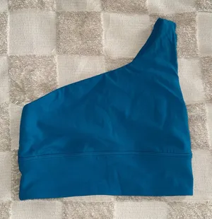 Lululemon Align Asymmetrical Bra *Light‎ Support, A/B Cup Hawaiian Blue size 4 thumbnail 1