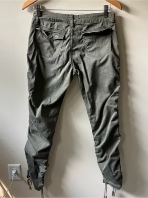 Rave Green Ruched Cargo Pants Size 6 thumbnail 4