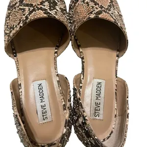🐍 Steve Madden TALENT Snakeskin Loafers 👠 Studded Slip-On D’Orsay Flats Size 8 ✨ thumbnail 2