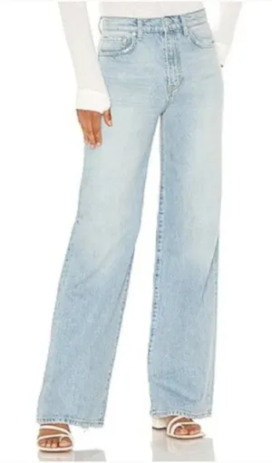 We The Free People Astoria Wide Leg Jeans Light Wash Blue 90s Size 30 thumbnail 1