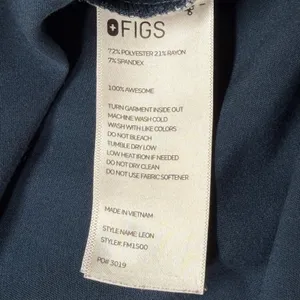 FIGS Leon Scrub Top Men’s XL Navy Blue Technical Collection V-Neck 3 Pocket thumbnail 5