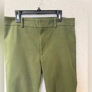 Club Monaco Women Size 10 Retro Casual Green Capris Dress Pants‎ thumbnail 3