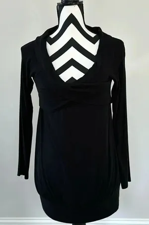 Cherish Black Long‎ Sleeve Top Sz LG thumbnail 1