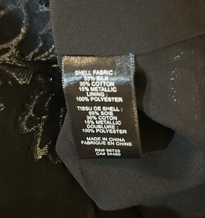 Size 4 Black Metallic High Neck Blouse thumbnail 14