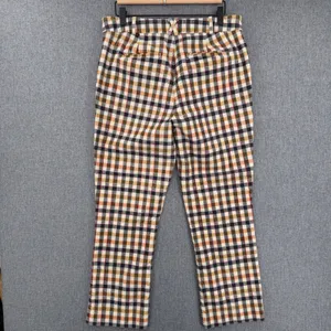 Anthropologie Essential Collection Plaid Corduroy Straight Leg Trouser Pant 12 thumbnail 2