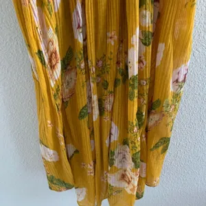 Free People Baby Doll Hi-Low Floral Tunic Boho Mustard Gold Yellow Small thumbnail 9