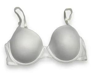 Ellen Tracy Womens Bra Size 34C Solid White T-Shirt‎ Tee Shirt thumbnail 1