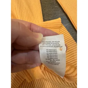 Aritzia Babaton Ribbed Long‎ Sleeve Collared Peach Button Down Sculpt Stretch thumbnail 7
