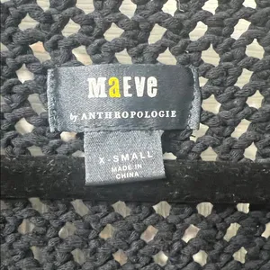 Anthropologie Maeve Tammie Jo Sweater Vest – Navy Blue Open Knit thumbnail 4