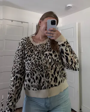 Target A New Day Leopard Cardigan thumbnail 1