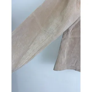 Vintage 90s Boho Suede Leather Blazer Tan Ruff Hewn Women's L thumbnail 10