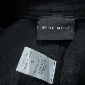 Miou Muse Black Wide Leg Denim Pants Women’s Small thumbnail 4