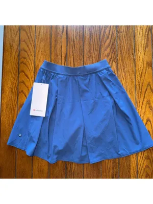 Lululemon Angled-Pleat High Rise Tennis Skirt Blue Twill Size XXS (2) NWT thumbnail 3