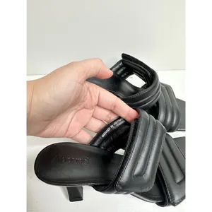 Abound Sandals Womens Size 6 Qarly‎ Heeled Black Square Toe Slip On Heels thumbnail 5