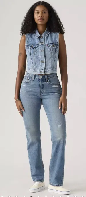 New Levi's 28x32 Premium 501 Curve Women's Jeans Medium Wash thumbnail 1