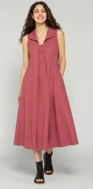 LUUKAA Sculptural Vest Meets Dress Size US 10 Dry Rose Lagenlook Avant‎ Garde thumbnail 1