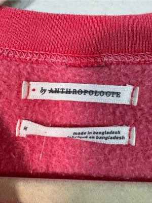 Anthropologie Pink 1995 Crewneck Sweatshirt Womens M Oversized Casual Athlesuire thumbnail 9