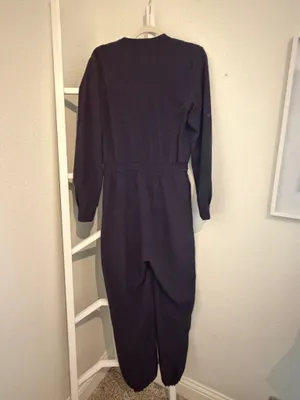 Women’s Navy with Gold-Zip Utility Jumpsuit thumbnail 7