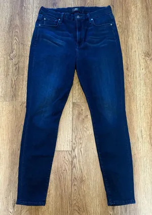7 For All Mankind High Waist Skinny‎ Jeans Dark Wash Women's Size 32 Denim thumbnail 1