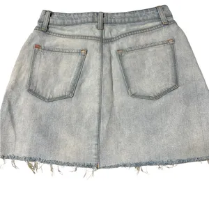 BDG Light Blue Distressed Denim Mini‎ Skirt thumbnail 4