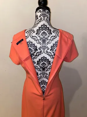 Tommy Hilfiger Coral Short Sleeve Shift Dress Black Pocket Trim Size 8 thumbnail 7