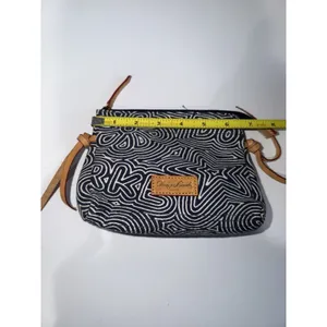 Dooney & Bourke Mini Pouch Pouchette Bag Spellout Pattern Purse M thumbnail 4