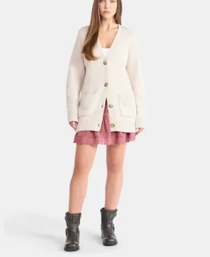No Boundaries Button-Front Grandpa Cardigan Sweater thumbnail 2