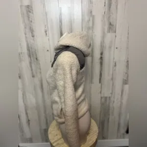SO Cream Teddy Bear Sherpa Fleece Full-Zip Jacket Hoodie Women's XS thumbnail 4