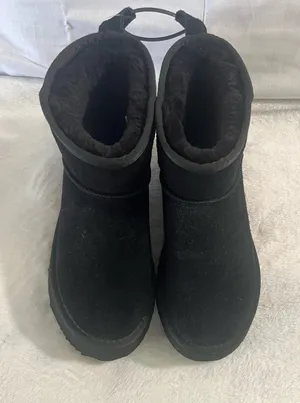 Women’s Black Suede Fleece Lined Boots Size 7 thumbnail 1
