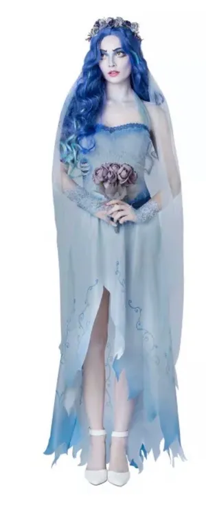 Spirit Halloween Womens Tim Burton’s Corpse Bride Emily the Corpse Bride Costume S 4-6 thumbnail 1