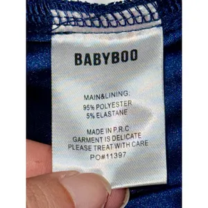 NWT Babyboo Shae Navy Blue Satin Corset Lace Up Back Maxi Dress Womens Size XS thumbnail 12