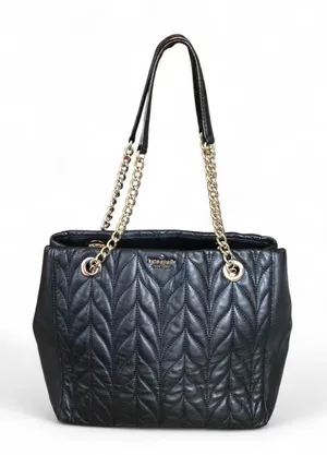 Kate Spade Briar Lane Quilted Purse, Size OS - Black/Gold thumbnail 1