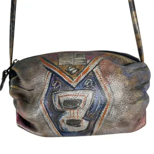 Jane Yoo Hand Painted Handpainted Crossbody Purse Handbag Abstract Signed thumbnail 1
