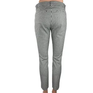 Gap Black White Gingham Checkered Plaid Stretch Skinny Ankle Casual Pants Size 2 thumbnail 3