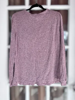 Maurice’s Women’s XL Mauve Purple Long Sleeve Top w/Floral Lace Yoke Coquette thumbnail 2