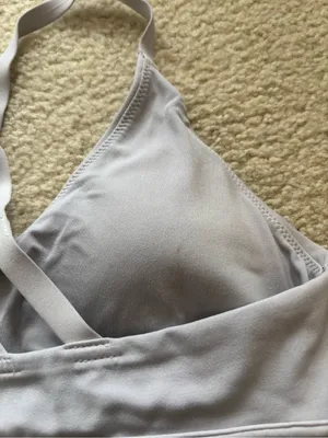 Aerie Light Gray Sports Bra thumbnail 3