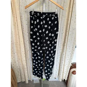 BeBop Juniors Hawaiian Floral Self Tie Sash Belt Wide Leg Pants L thumbnail 6