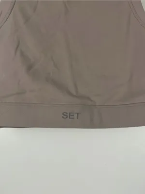 Set Active Taupe Sports bra top size small thumbnail 2