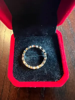 Gorgeous Gold Tone Emerald Created Band Size 7 NWT thumbnail 3