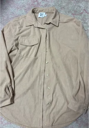 Princess Polly Long Sleeve Button Down tan thumbnail 1