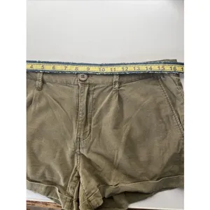 Hinge Shorts Cuffed Olive Green Stretch Mini Size Small Small Pockets thumbnail 7
