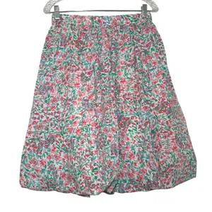NWT J.Crew Womens Floral Bubble Hem Skirt White Pink Green Size S cottage 2024 thumbnail 1
