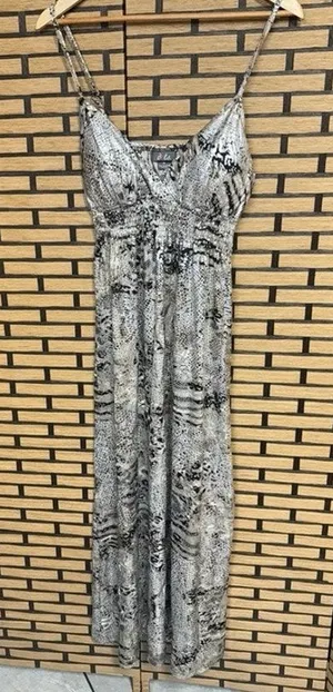 Dots Metallic Snake Print‎ Maxi Dress Size Medium thumbnail 1
